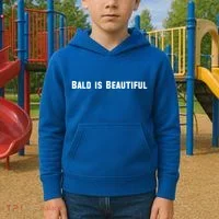 Bald Is Beautiful Black Gift Kids Hoodie thumb 2
