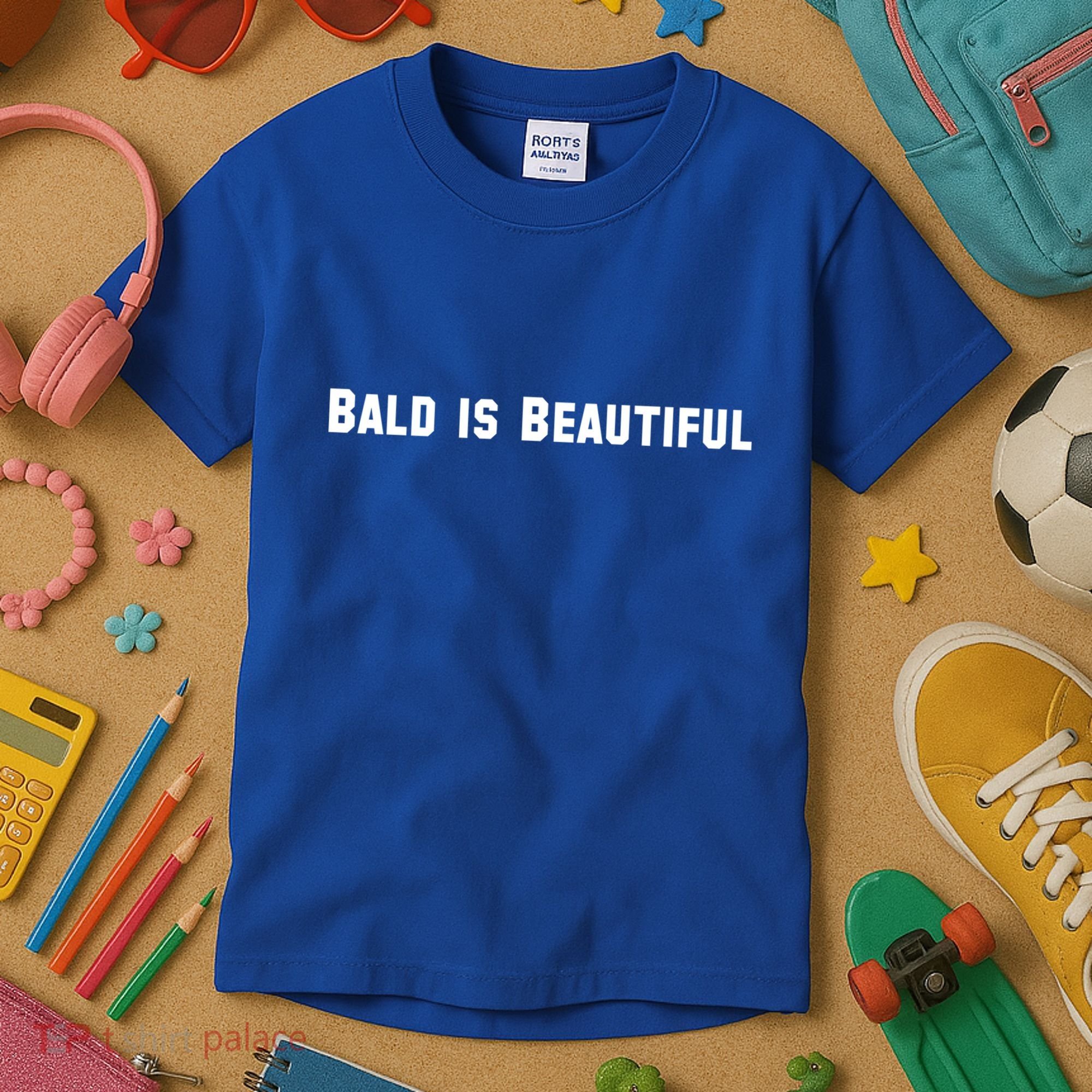 Bald Is Beautiful Black Gift Kids T-Shirt