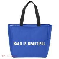 Bald Is Beautiful Black Gift Tote Bag thumb 0