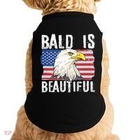Bald Is Beautiful 4th Of July Independence Day Bald Eagle Doggie Tank thumb 0