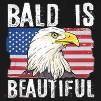 Bald Is Beautiful 4th Of July Independence Day Bald Eagle Long Sleeve Shirt thumb 2