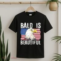 Bald Is Beautiful 4th Of July Independence Day Bald Eagle T-Shirt thumb 2