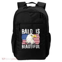 Bald Is Beautiful 4th Of July Independence Day Bald Eagle Backpack thumb 0