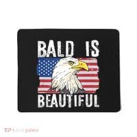 Bald Is Beautiful 4th Of July Independence Day Bald Eagle Mousepad thumb 0