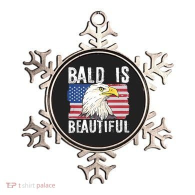 Bald Is Beautiful 4th Of July Independence Day Bald Eagle Ornament