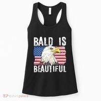 Bald Is Beautiful 4th Of July Independence Day Bald Eagle Women's Tank Top thumb 0