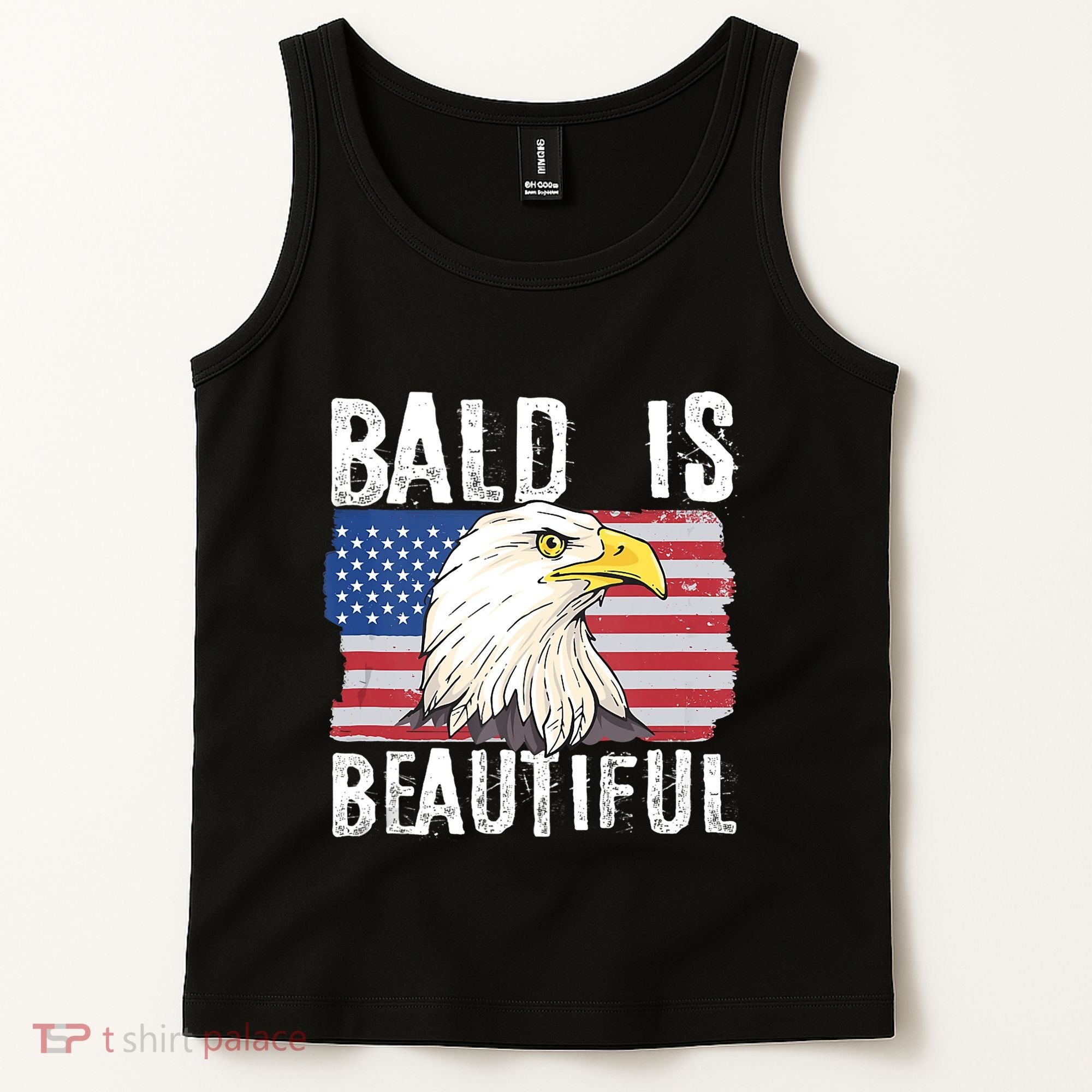 Bald Is Beautiful 4th Of July Independence Day Bald Eagle Tank Top