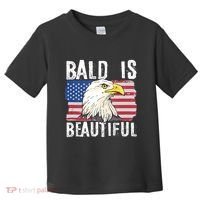 Bald Is Beautiful 4th Of July Independence Day Bald Eagle Toddler T-Shirt thumb 0