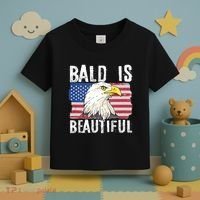 Bald Is Beautiful 4th Of July Independence Day Bald Eagle Toddler T-Shirt thumb 3
