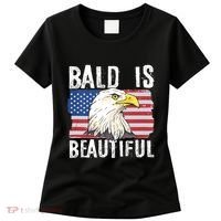 Bald Is Beautiful 4th Of July Independence Day Bald Eagle Women's T-Shirt thumb 0