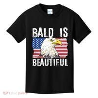 Bald Is Beautiful 4th Of July Independence Day Bald Eagle Kids T-Shirt thumb 0