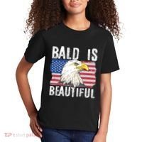 Bald Is Beautiful 4th Of July Independence Day Bald Eagle Kids T-Shirt thumb 2