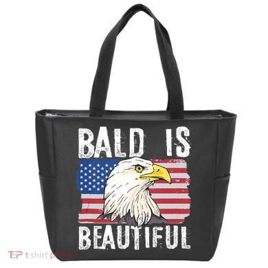 Bald Is Beautiful 4th Of July Independence Day Bald Eagle Tote Bag