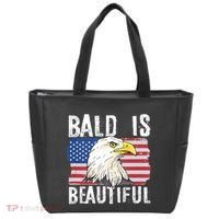 Bald Is Beautiful 4th Of July Independence Day Bald Eagle Tote Bag thumb 0