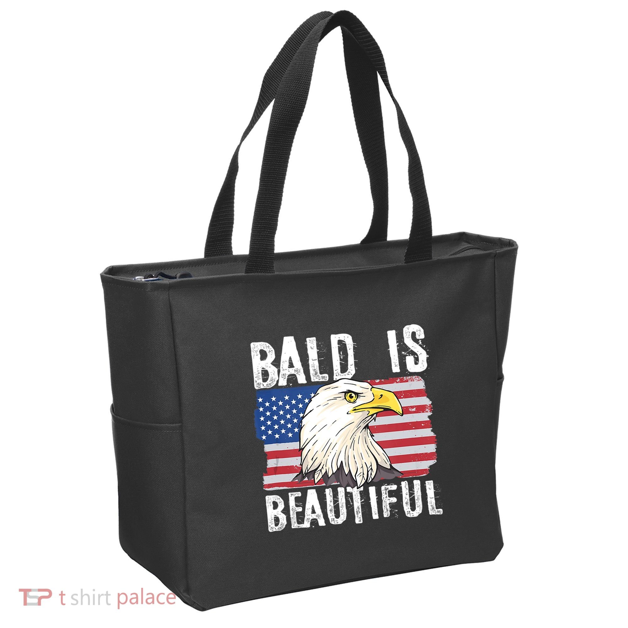 Bald Is Beautiful 4th Of July Independence Day Bald Eagle Tote Bag