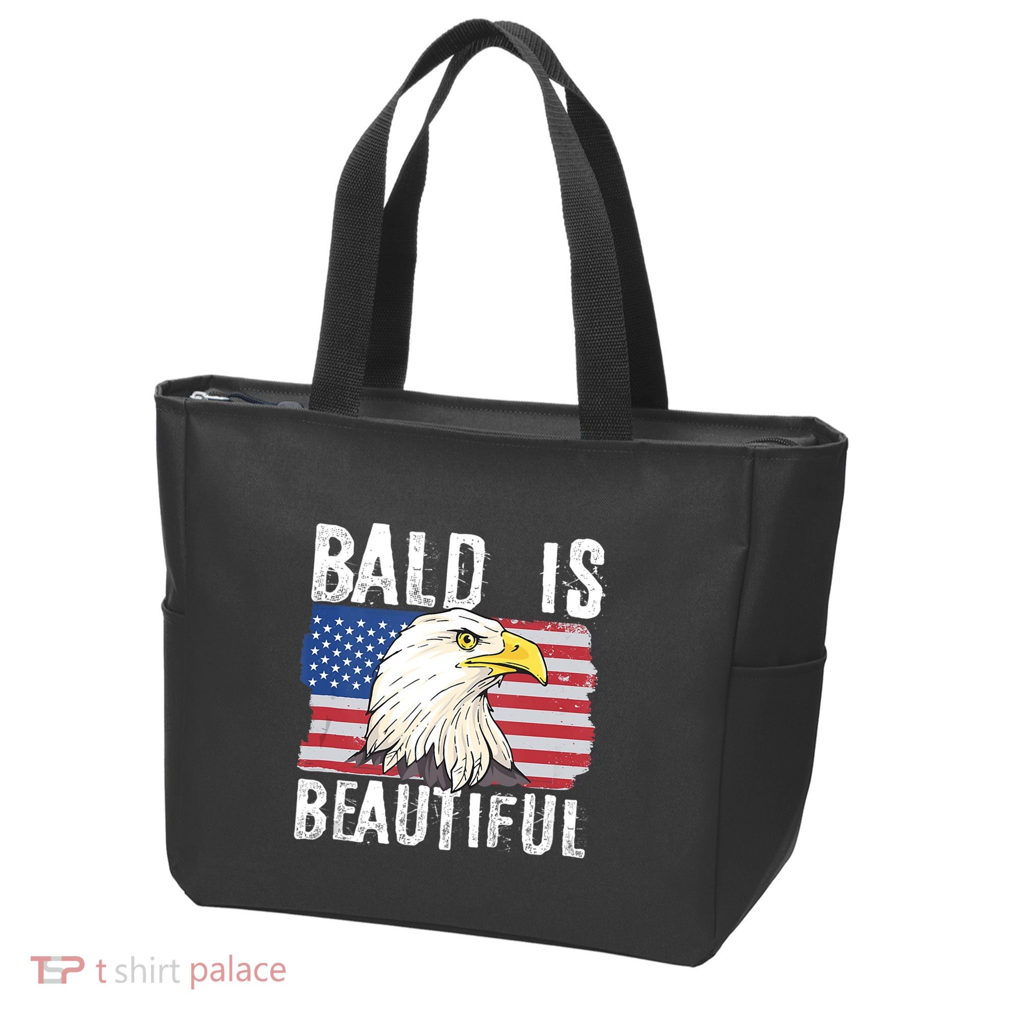 Bald Is Beautiful 4th Of July Independence Day Bald Eagle Tote Bag