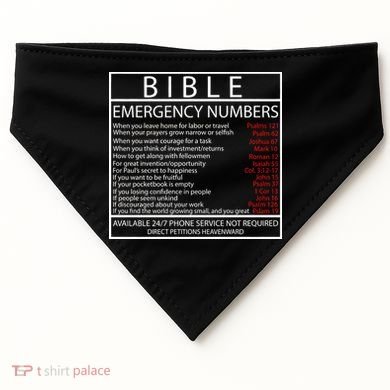 Bible Emergency Hotline Numbers USA-Made Doggie Bandana
