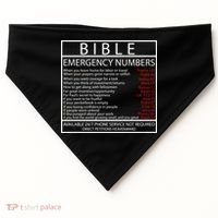 Bible Emergency Hotline Numbers USA-Made Doggie Bandana thumb 0