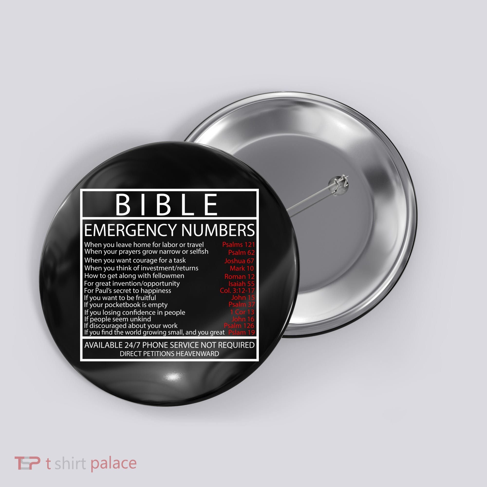 Bible Emergency Hotline Numbers Button