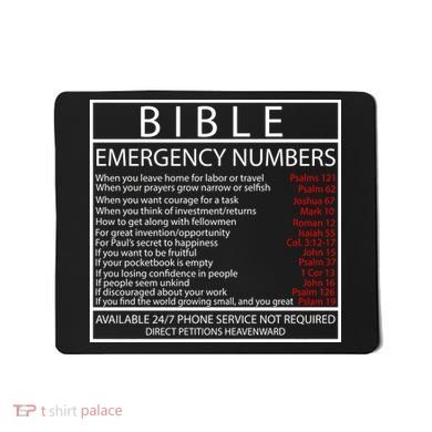 Bible Emergency Hotline Numbers Mousepad