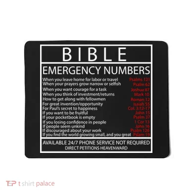 Bible Emergency Hotline Numbers Mousepad