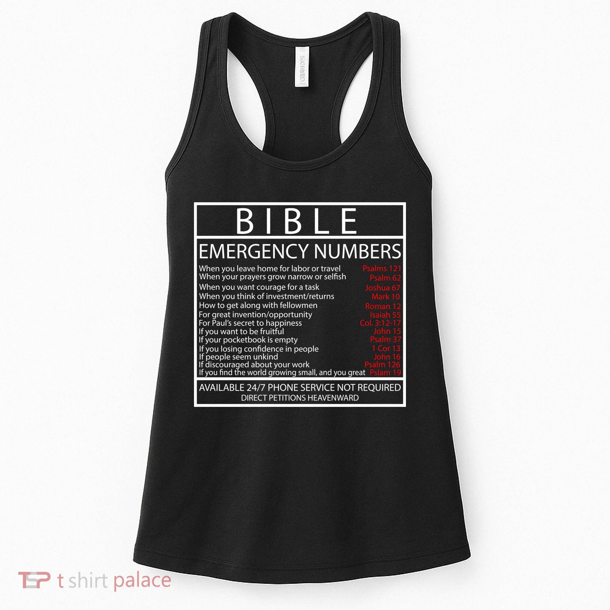 Bible Emergency Hotline Numbers Women's Tank Top
