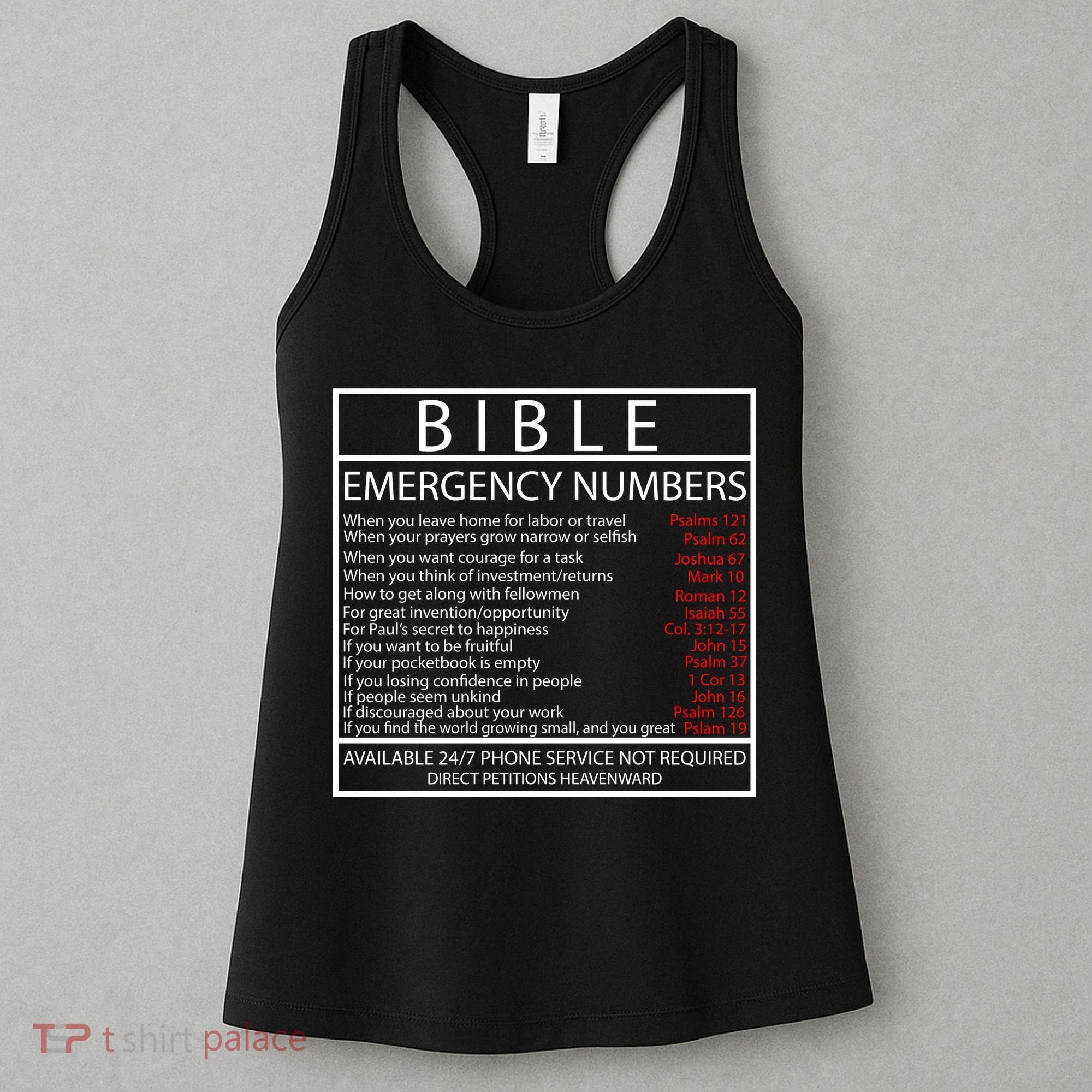 Bible Emergency Hotline Numbers Women's Tank Top