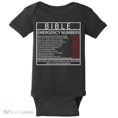 Bible Emergency Hotline Numbers Baby Bodysuit