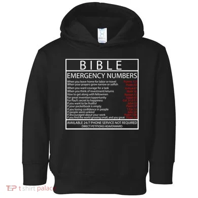 Bible Emergency Hotline Numbers Toddler Hoodie