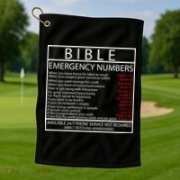 Bible Emergency Hotline Numbers Golf Towel thumb 1