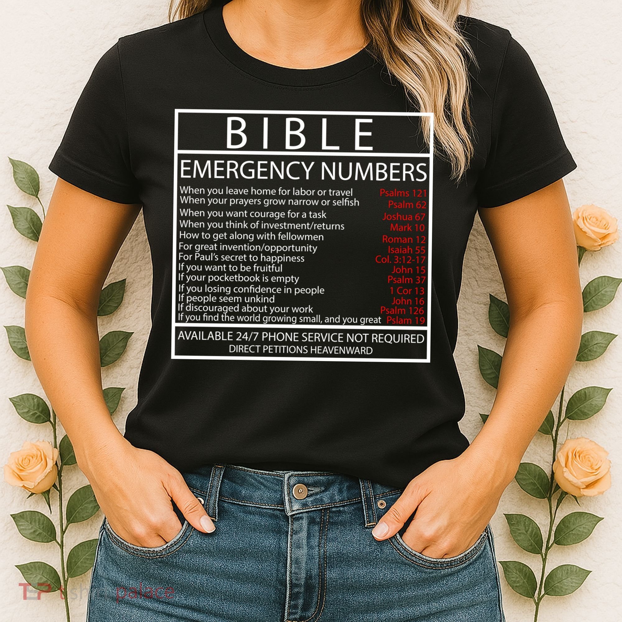 Bible Emergency Hotline Numbers Women's T-Shirt