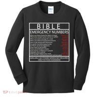 Bible Emergency Hotline Numbers Kids Long Sleeve Shirt thumb 0