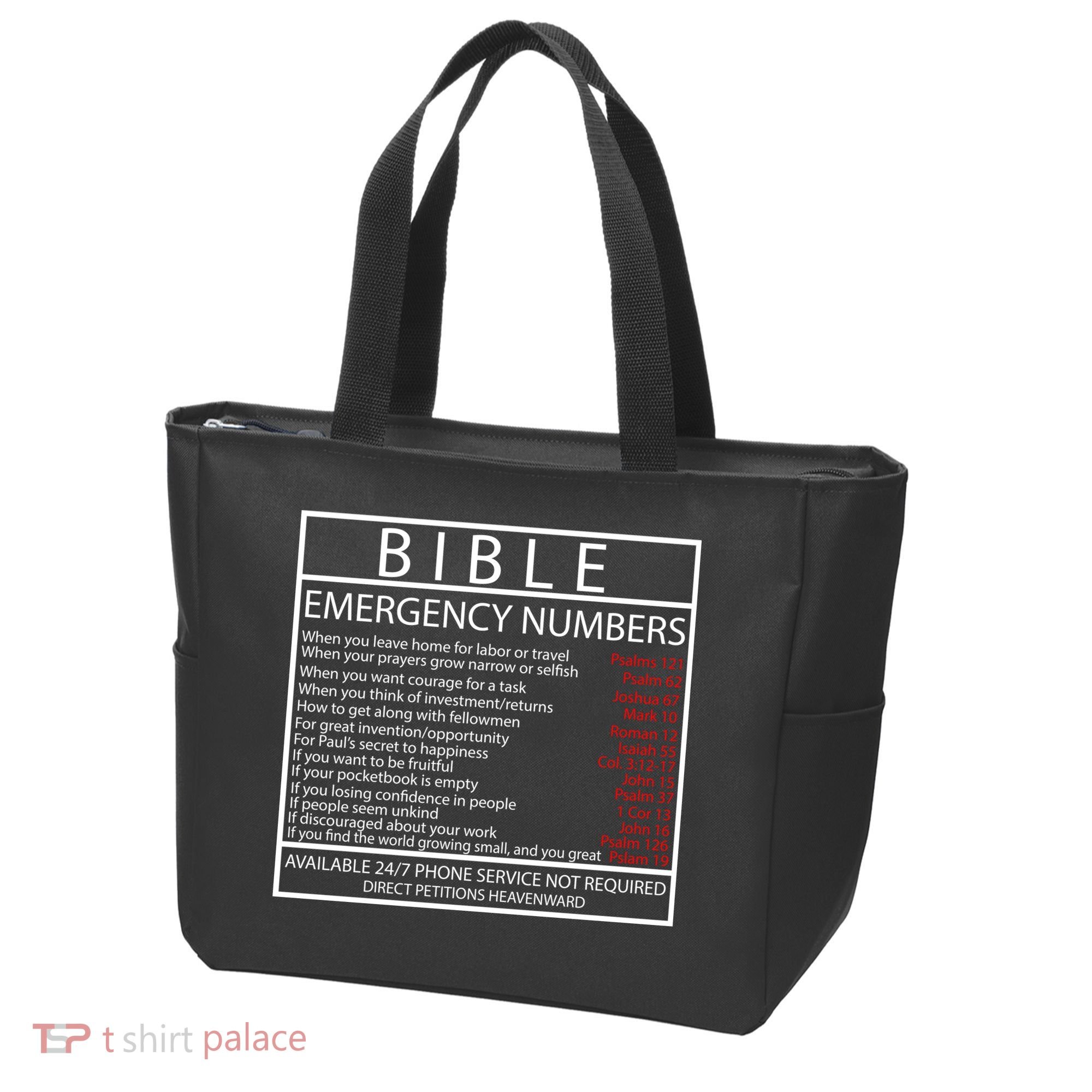 Bible Emergency Hotline Numbers Tote Bag