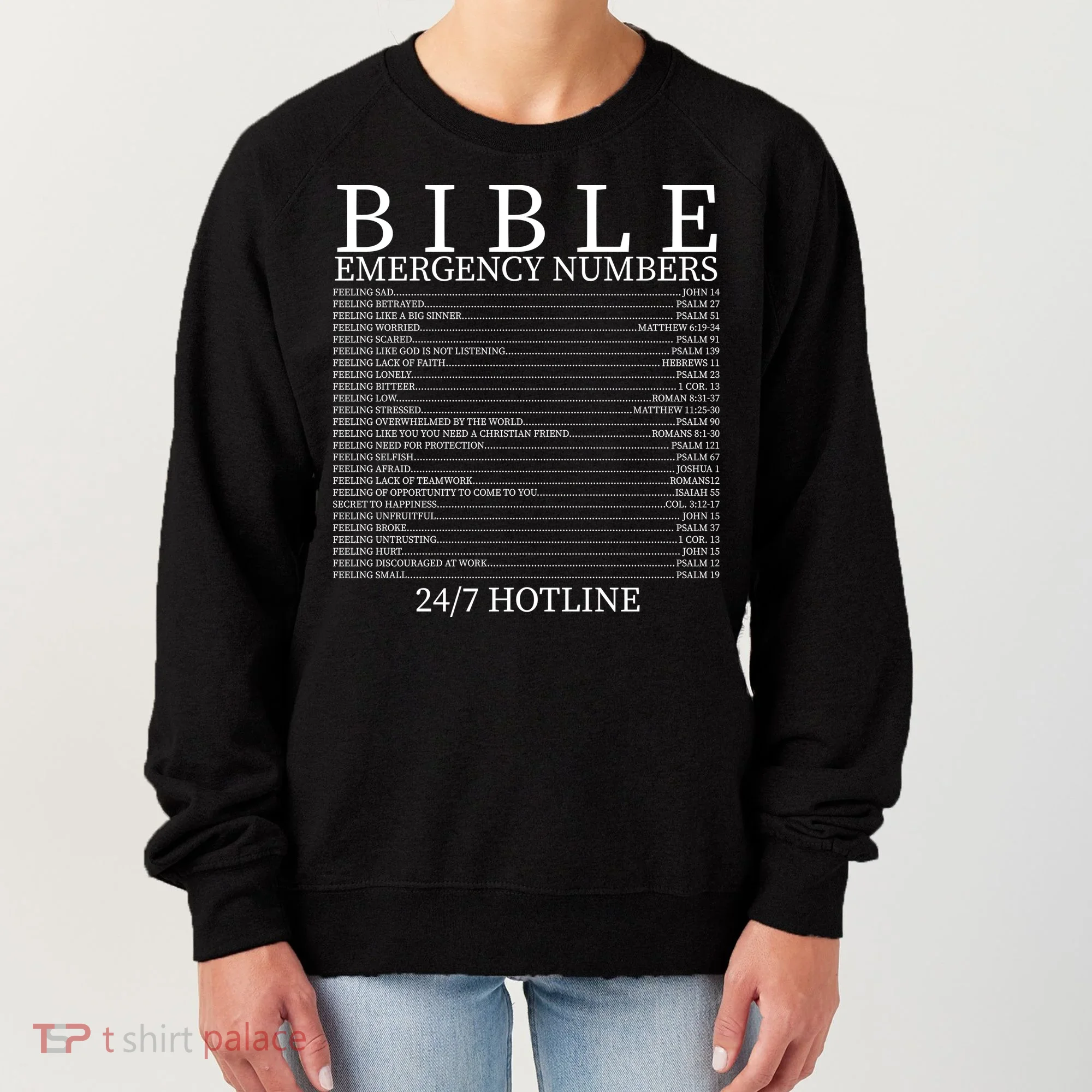 Bible Emergency Numbers Women's Sweatshirt