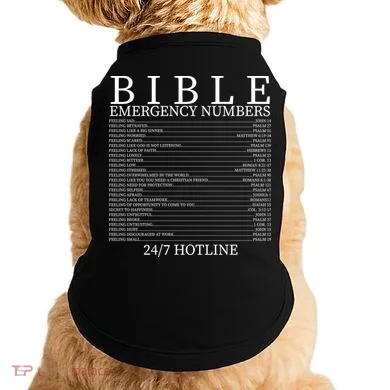 Bible Emergency Numbers Doggie Tank