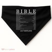 Bible Emergency Numbers USA-Made Doggie Bandana thumb 0