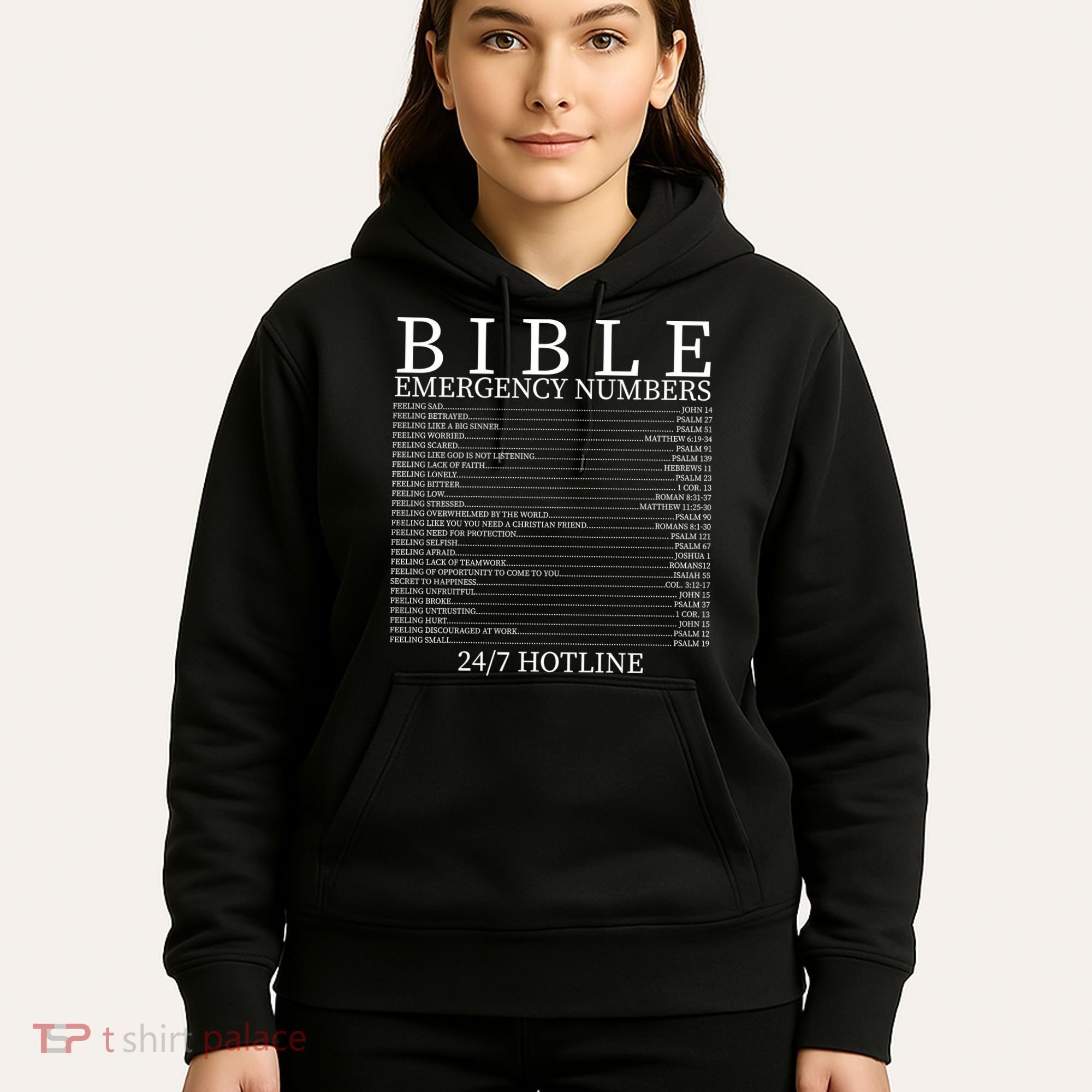 Bible Emergency Numbers Hoodie