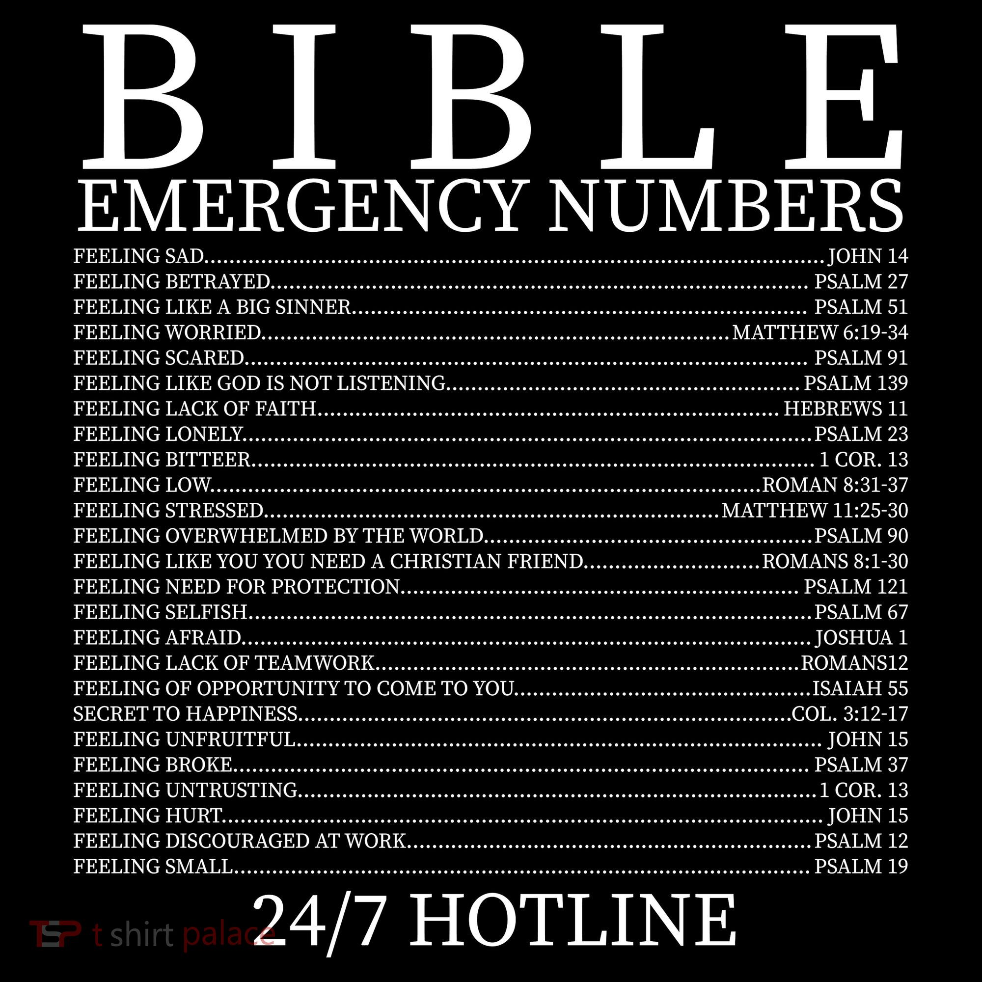 Bible Emergency Numbers Hoodie