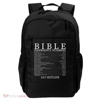 Bible Emergency Numbers Backpack