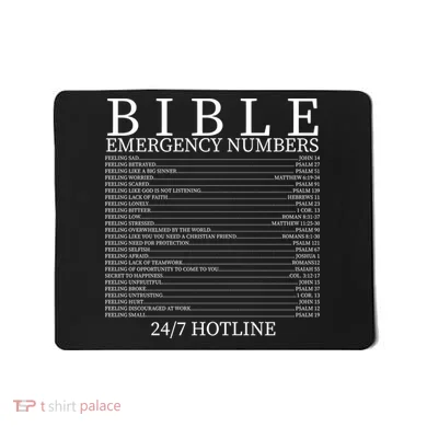 Bible Emergency Numbers Mousepad