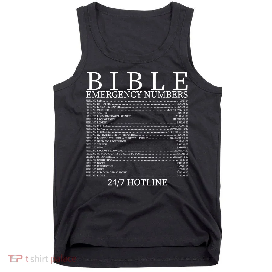 Bible Emergency Numbers Tank Top