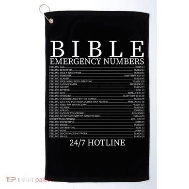 Bible Emergency Numbers Golf Towel
