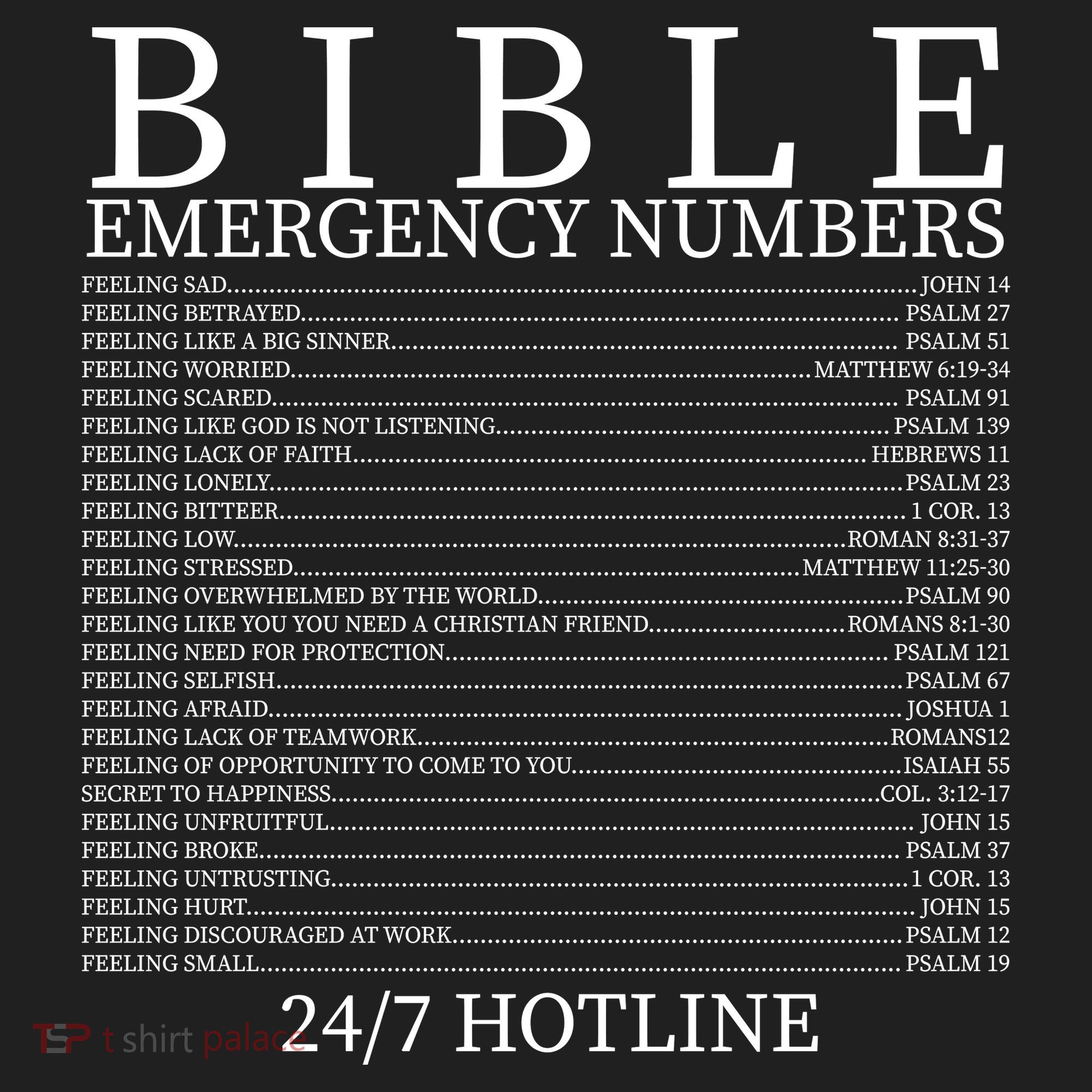 Bible Emergency Numbers Golf Towel