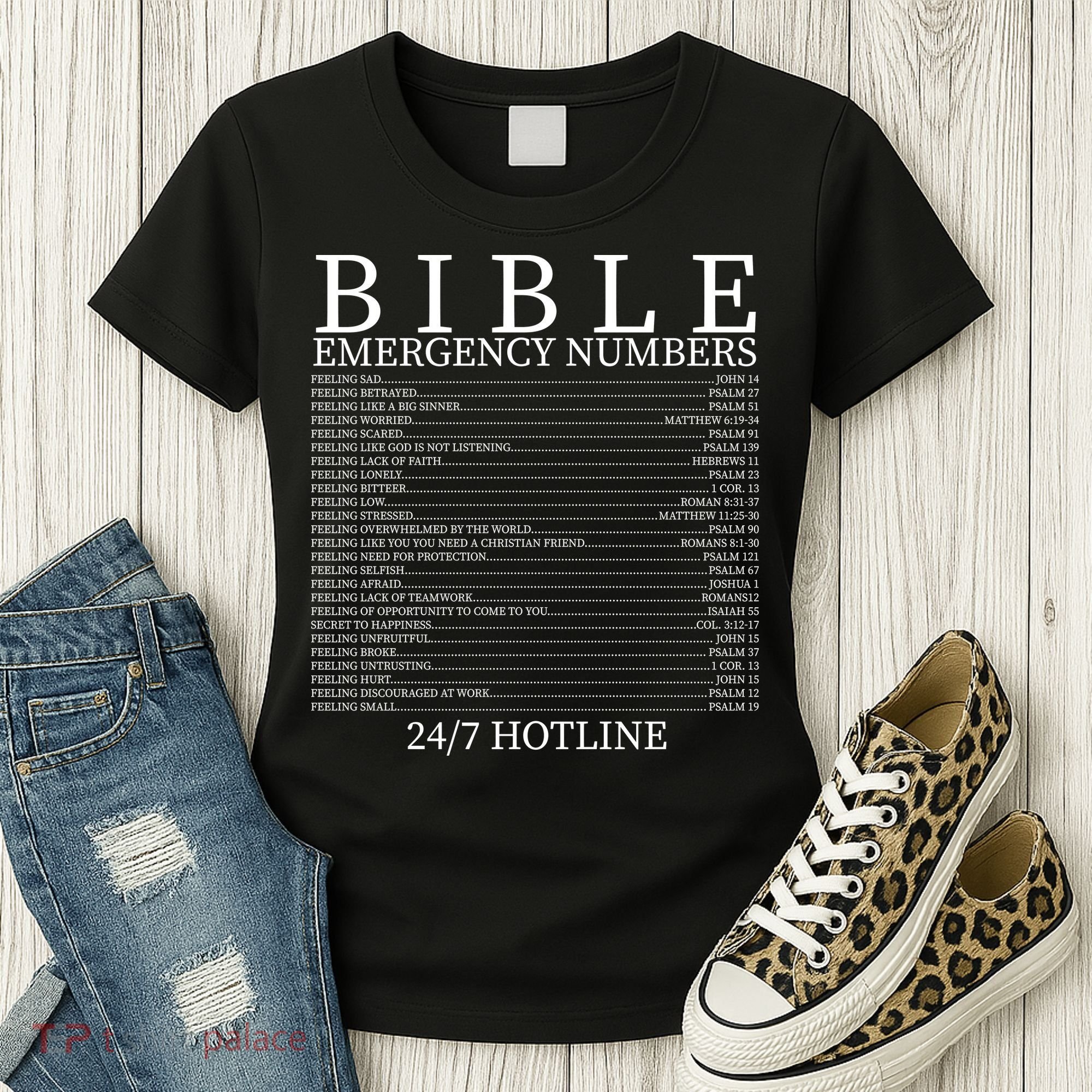 Bible Emergency Numbers Women's T-Shirt