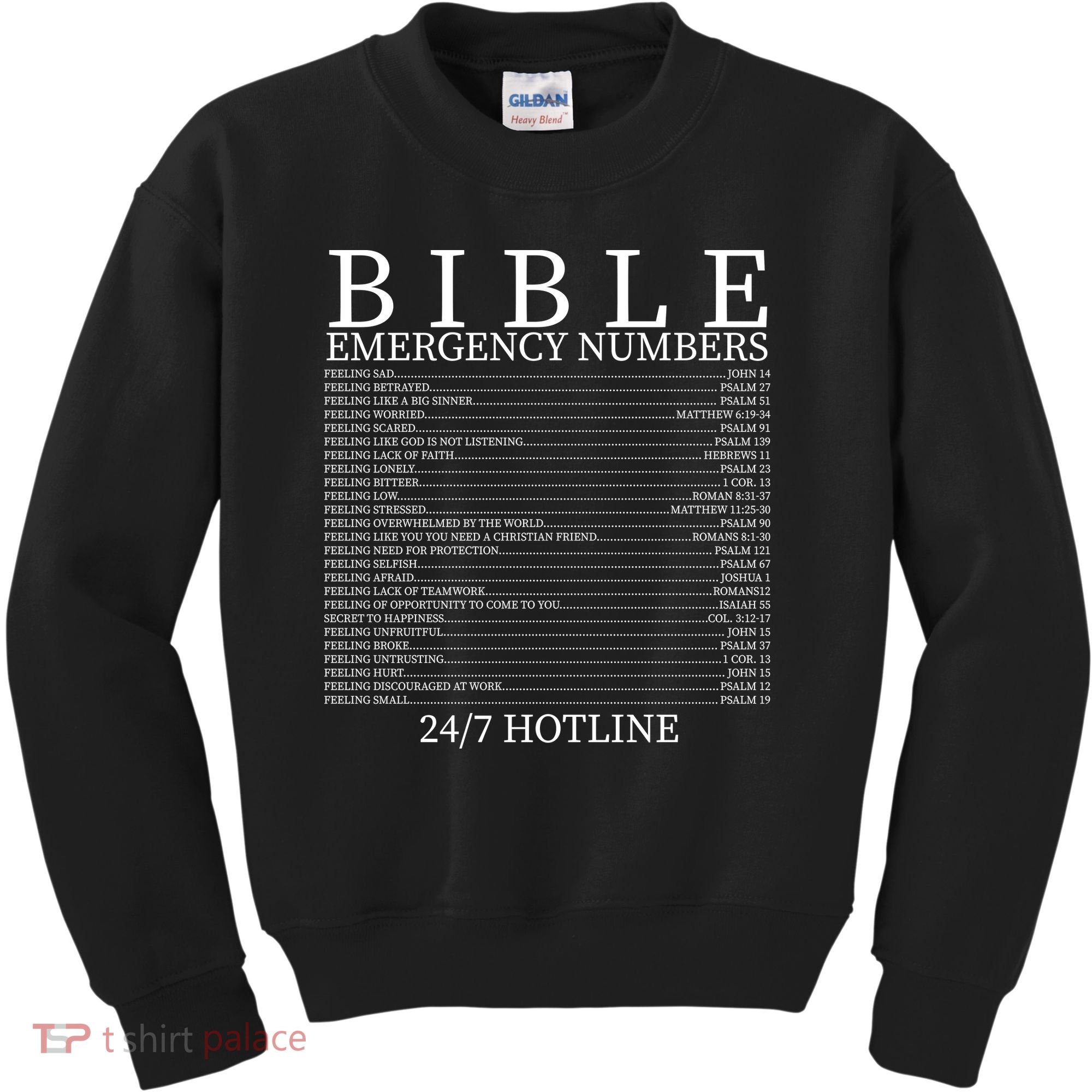Bible Emergency Numbers Kids Sweatshirt