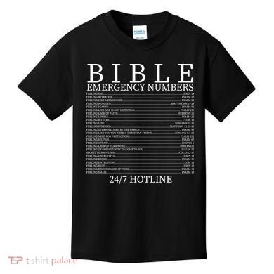 Bible Emergency Numbers Kids T-Shirt