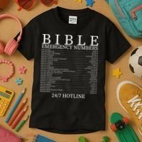 Bible Emergency Numbers Kids T-Shirt thumb 3