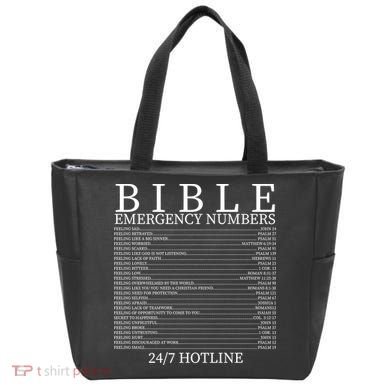 Bible Emergency Numbers Tote Bag