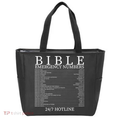 Bible Emergency Numbers Tote Bag