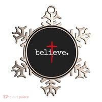 Believe In Cross Christian Saying Ornament thumb 0